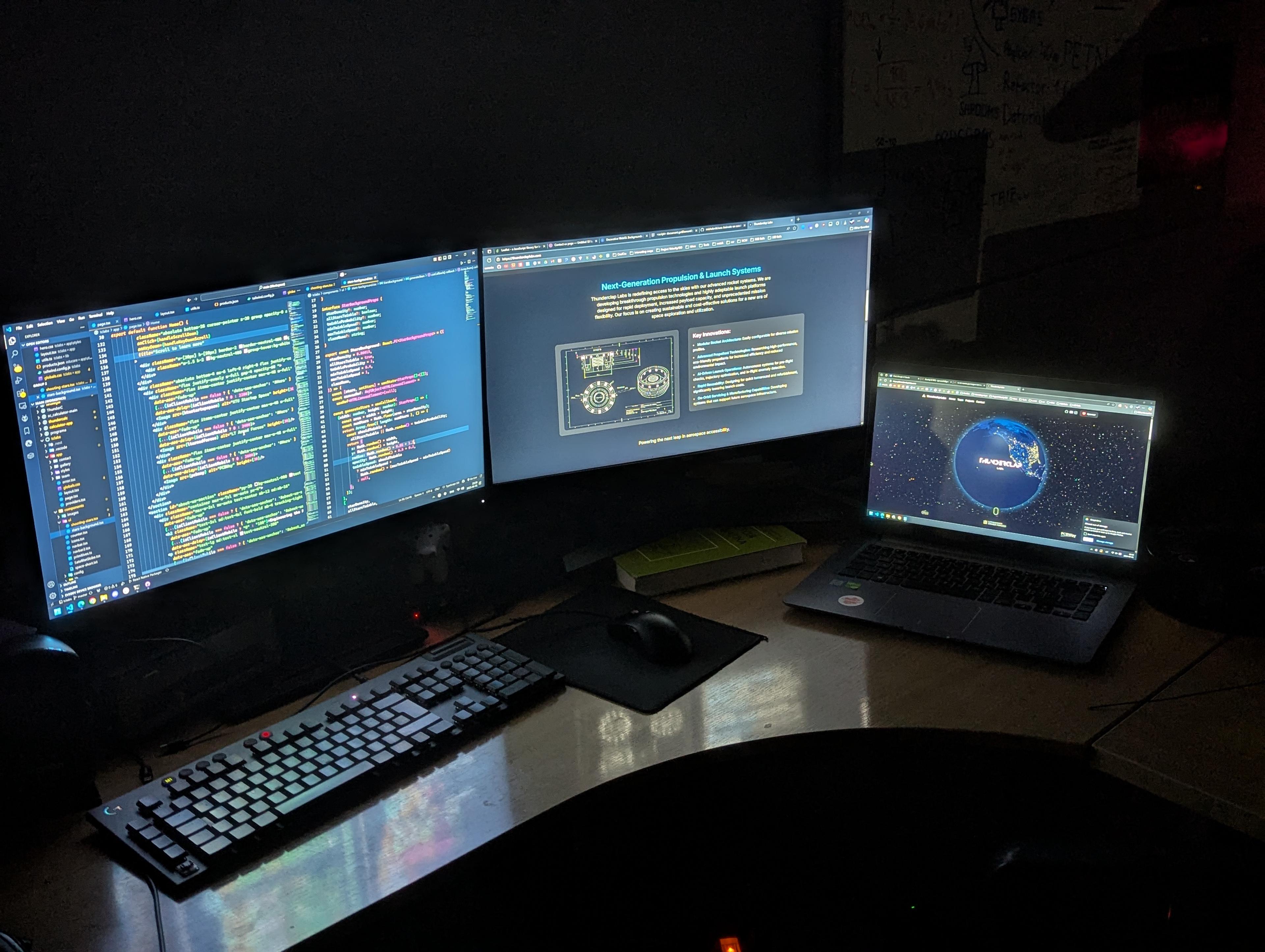 Website development progress